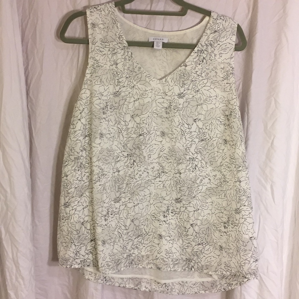 Kenar White/Black Embroidered Blouse